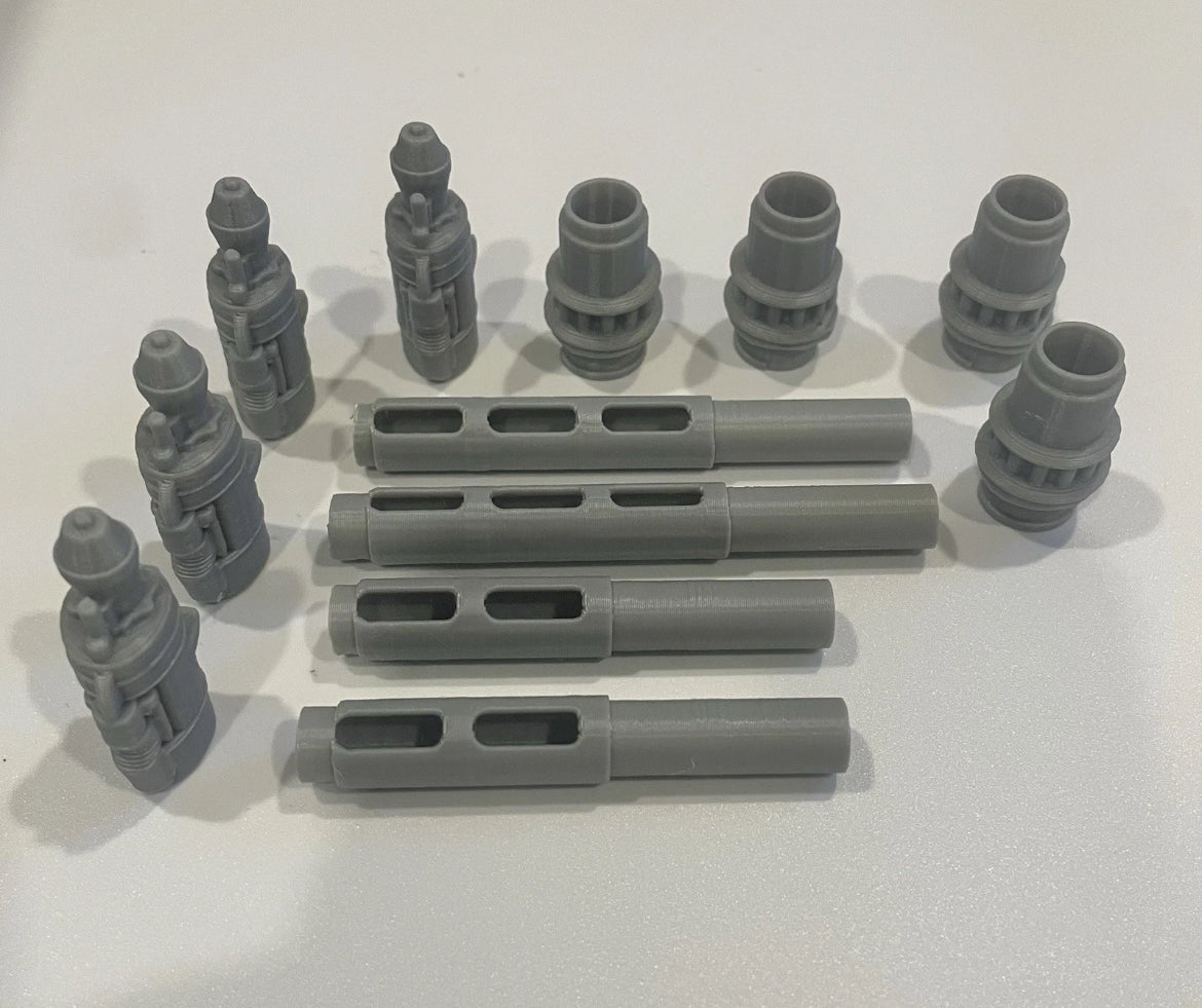 Custom Snow Speeder cannons. 3D Printed.