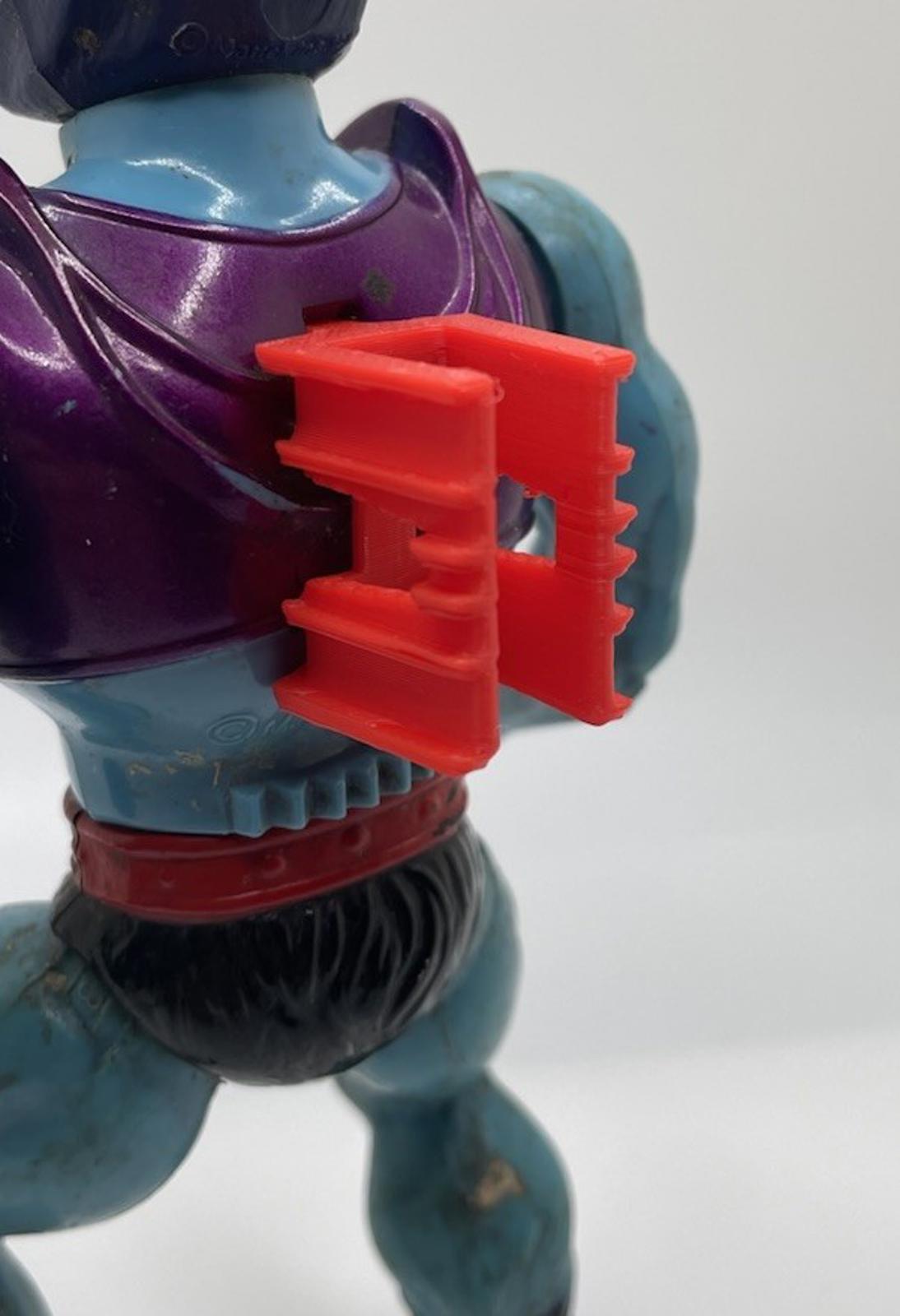 Vintage MOTU Masters of the Universe Terror Claws Skeletor Red Clip REPRO Part