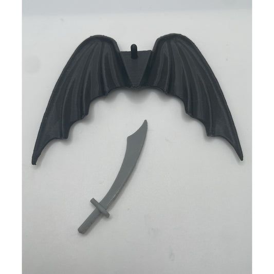 Reproduction Red Demon Bat Wings & Sword Accessory Set for Dragonriders of the Styx, view 2