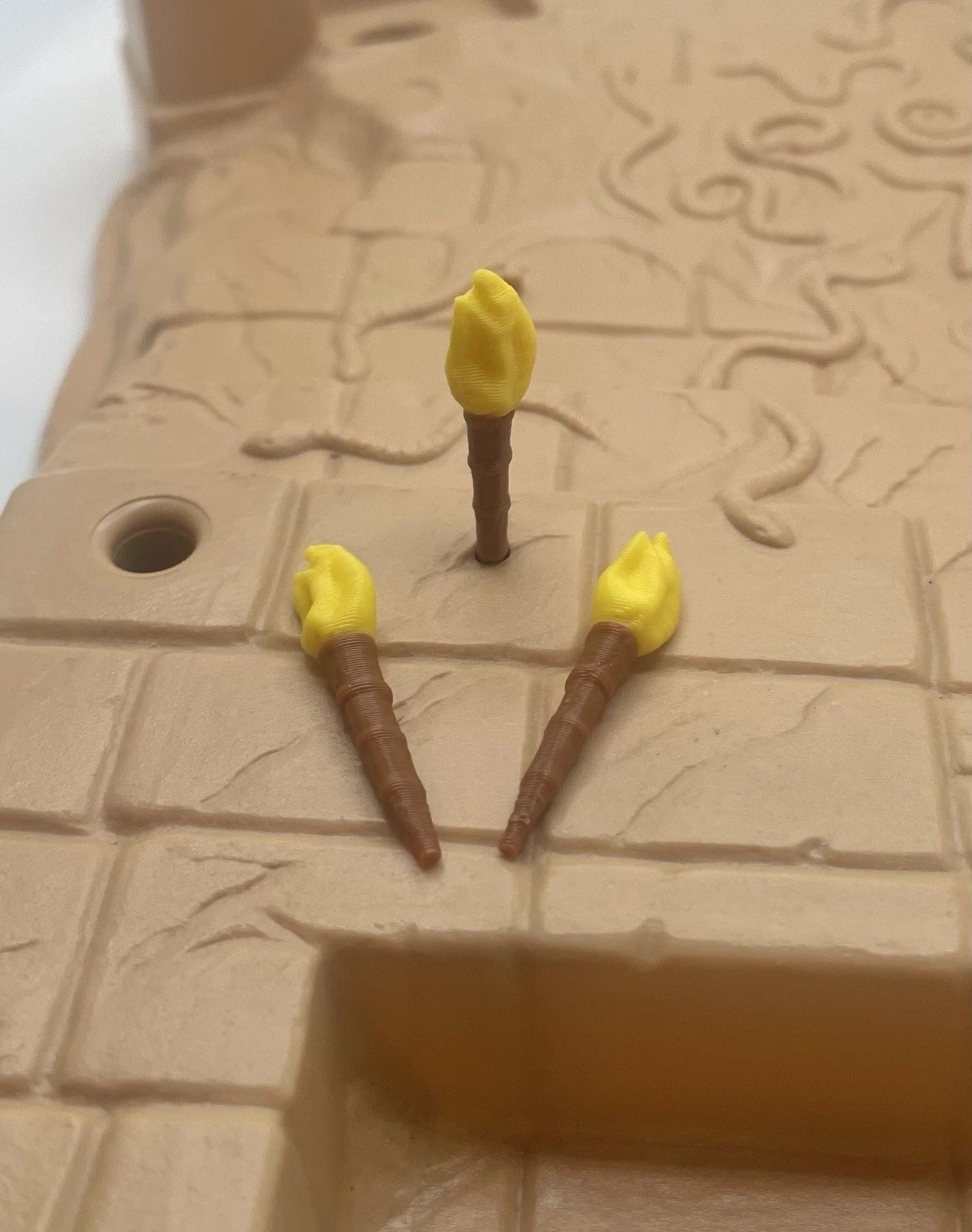 Indiana Jones vintage Well Of Souls Torches 3X Set 1982 REPRO Replacement Part