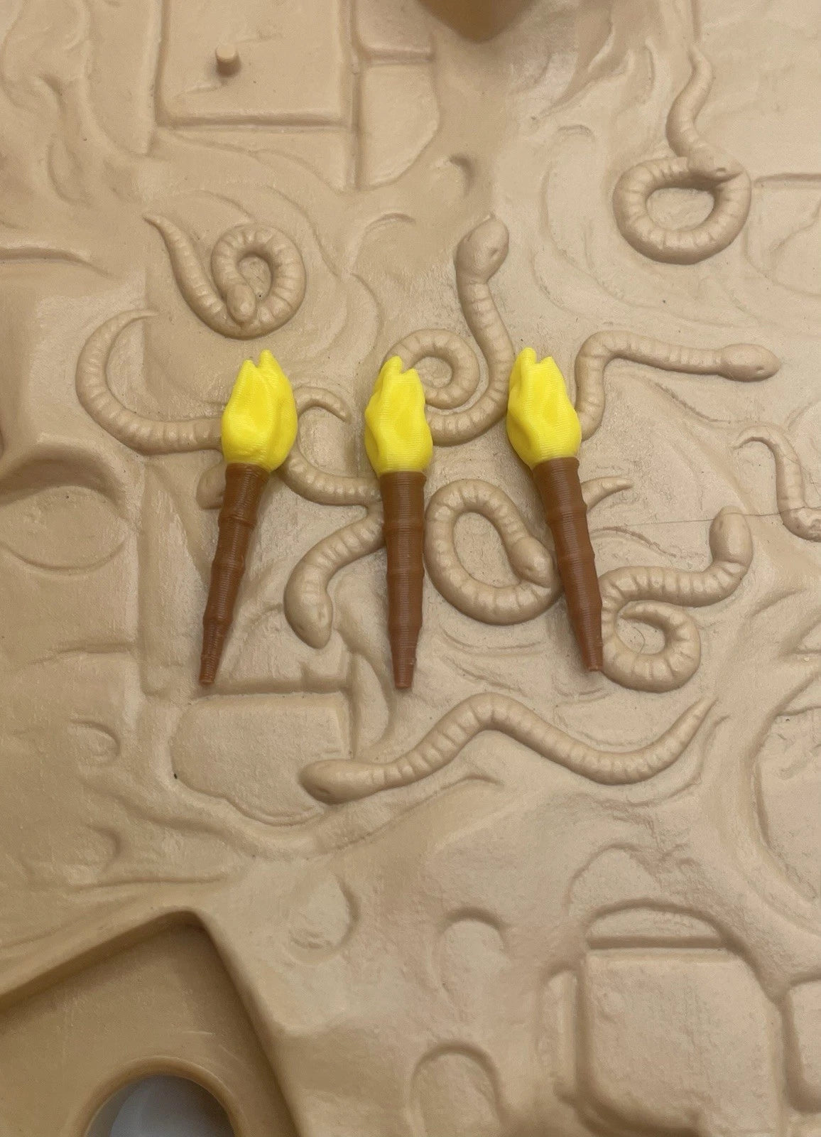 Indiana Jones vintage Well Of Souls Torches 3X Set 1982 REPRO Replacement Part