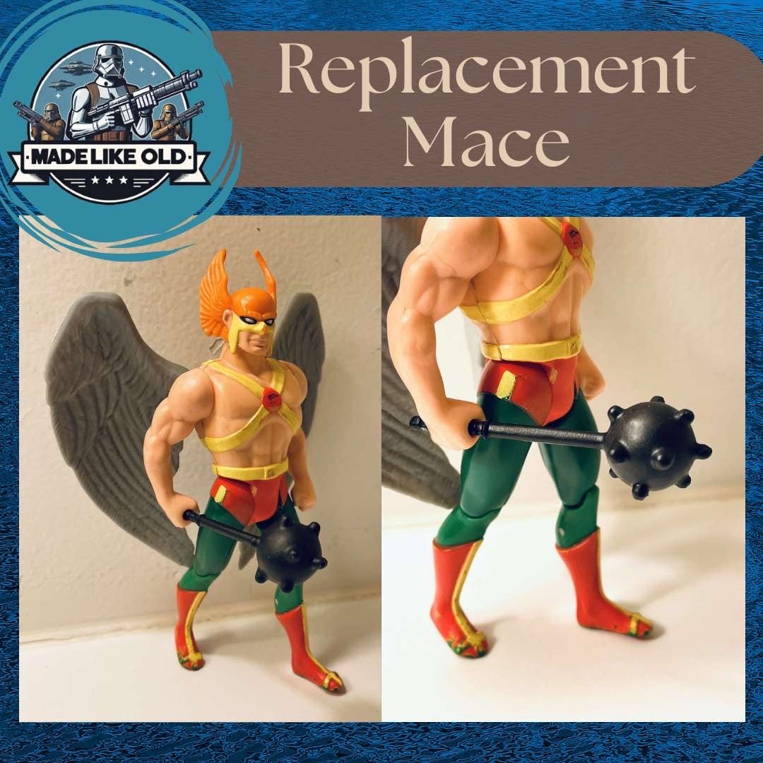 Vintage Kenner DC Super Powers Hawkman Mace 1984 Repro Part 1985 1986 - MadeLikeOld