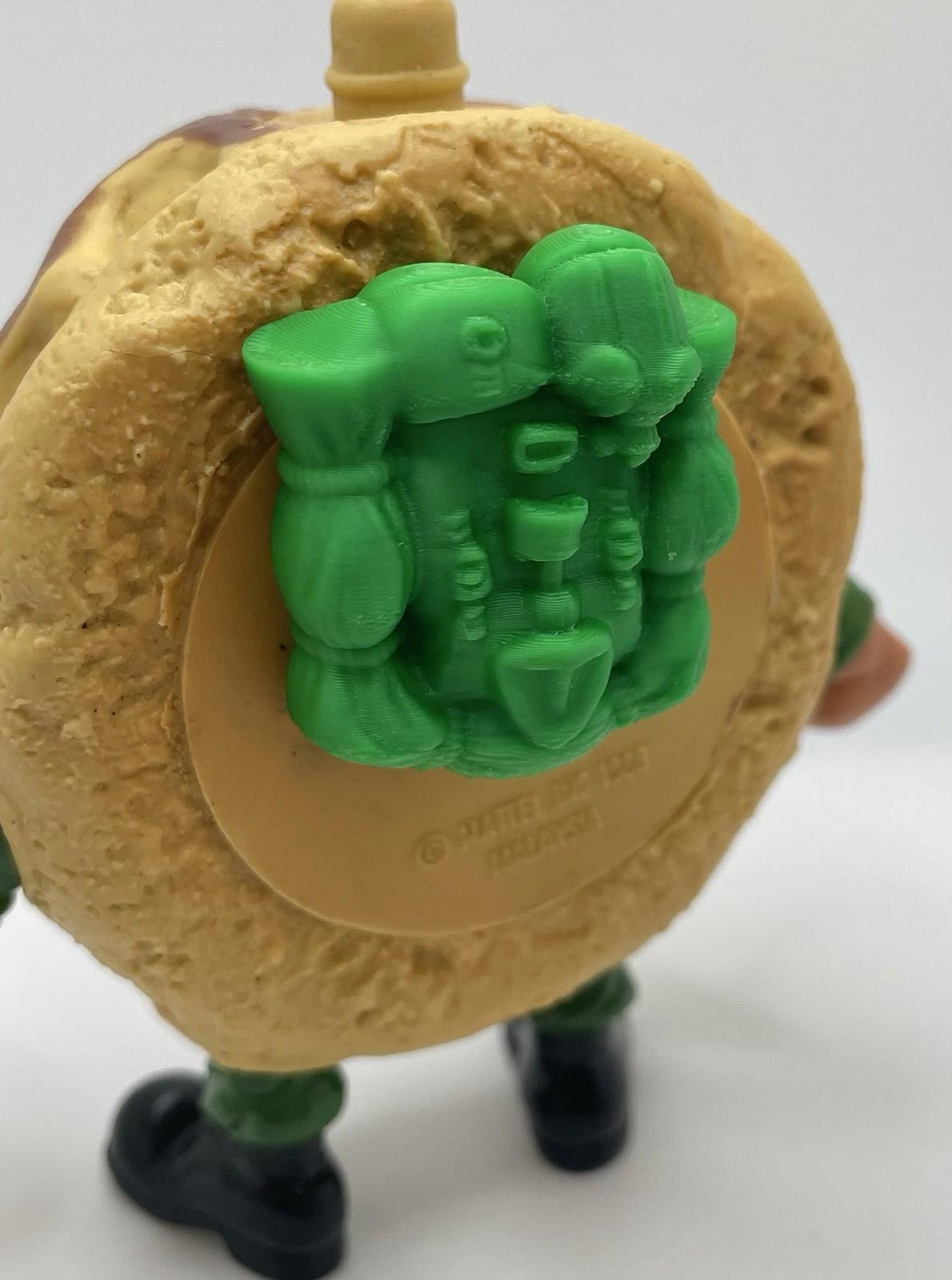 Vintage Mattel Food Fighters 1988 Kitchen Commando Green Backpack REPRO part