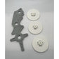 Vintage Rotar Full Set Weapon Axe Accessory Pedestal Replacement REPRO Part MOTU