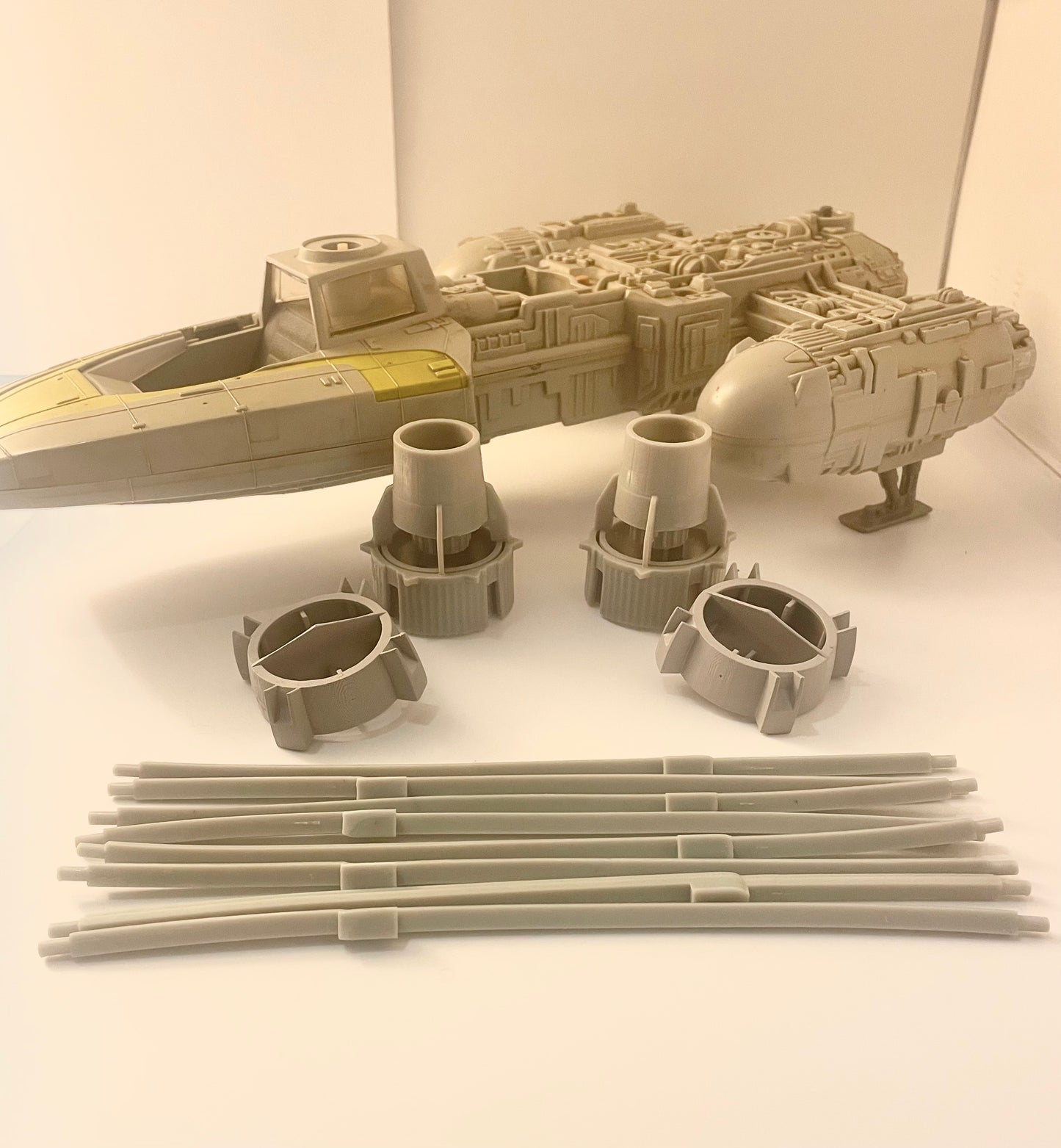 VINTAGE KENNER STAR WARS Y Wing Engine Set Complete Replacement Part REPRO 1983