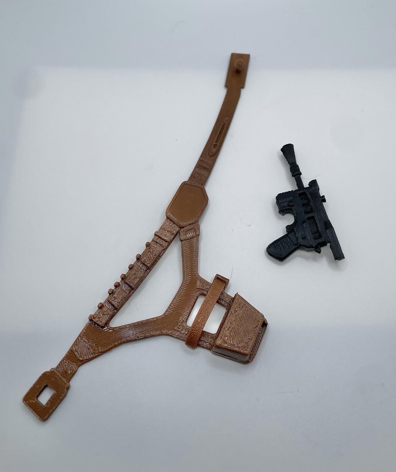 Vintage Han Solo Replacement Part REPRO Belt Holster & Blaster Gun 1978 12”