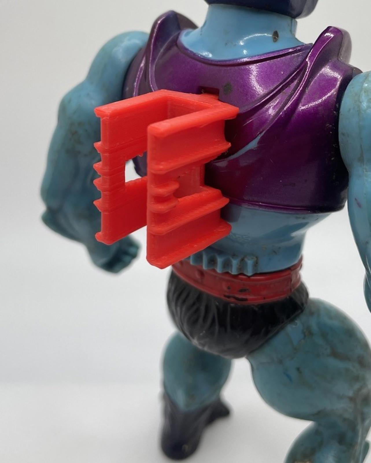 Vintage MOTU Masters of the Universe Terror Claws Skeletor Red Clip REPRO Part