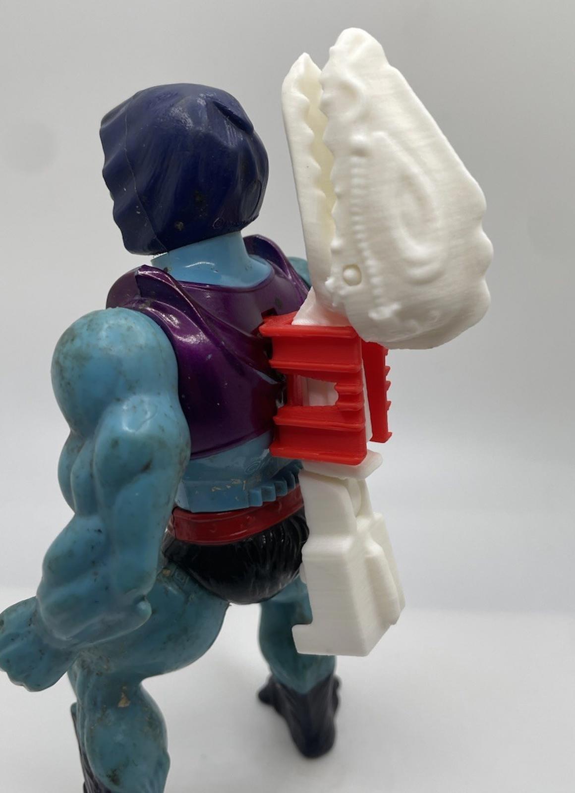 Vintage MOTU Masters of the Universe Terror Claws Skeletor Red Clip REPRO Part