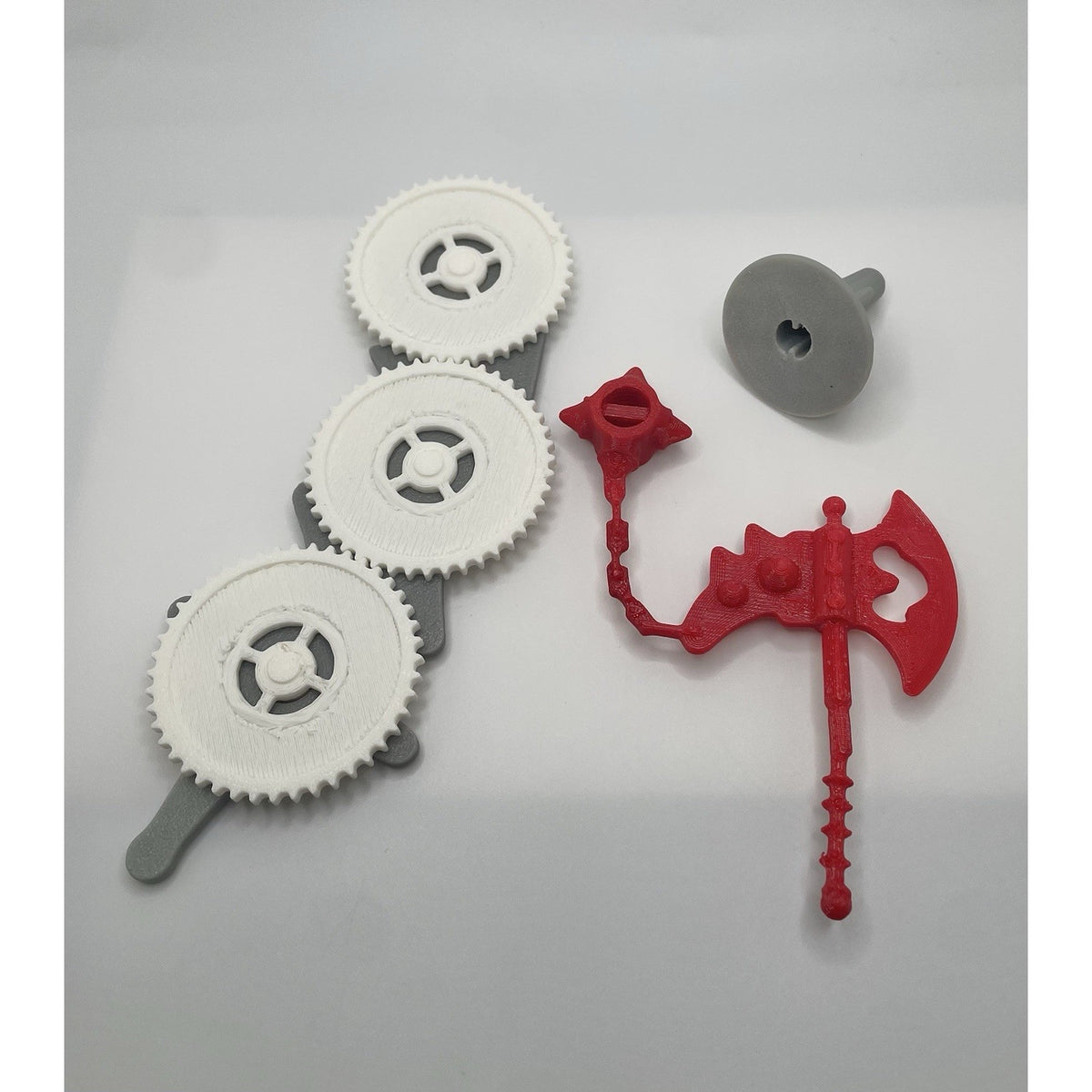 Vintage Rotar Full Set Weapon Axe Accessory Pedestal Replacement REPRO Part MOTU