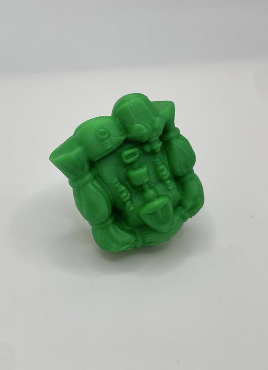 Vintage Mattel Food Fighters 1988 Kitchen Commando Green Backpack REPRO part