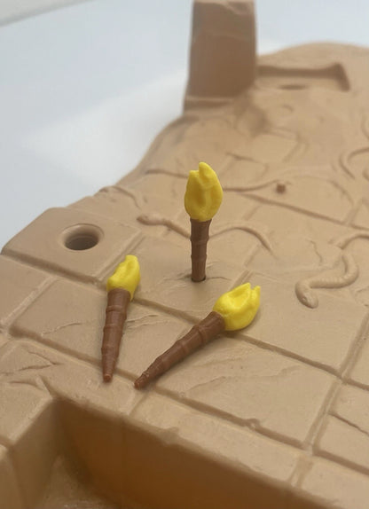 Reproduction Well Of Souls Torches 3X Set for Indiana Jones