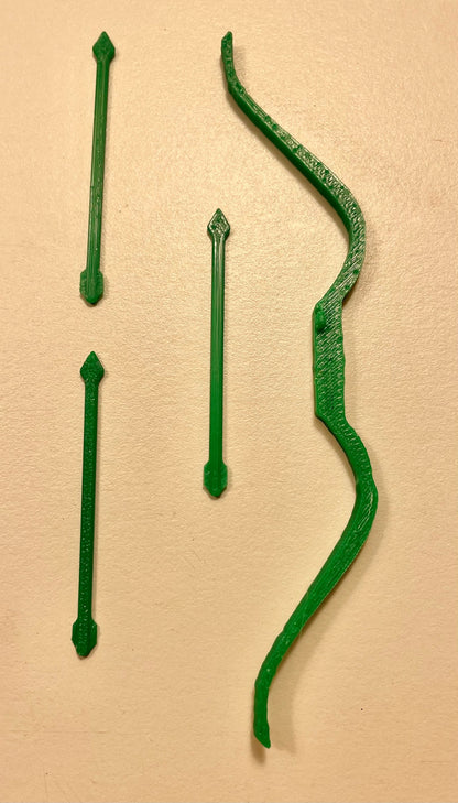 Vintage Kenner DC Super Powers Green Arrow Bow & Arrows Repro Part 1984 1985 - MadeLikeOld