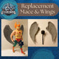 Vintage Kenner DC Super Powers Hawkman Wings & Mace 1984 Repro Part 1985 1986 - MadeLikeOld