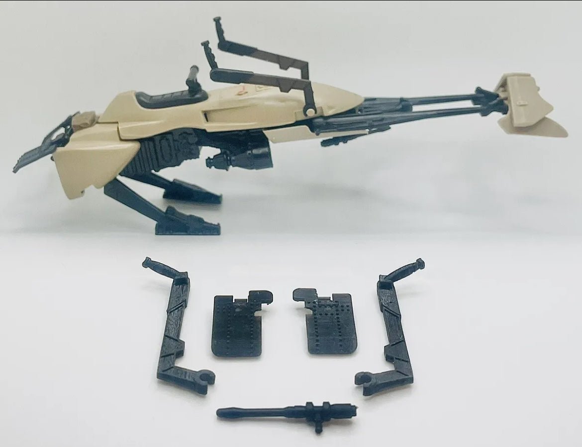 Vintage Star Wars Kenner 1983 Speeder Bike Handle Bar Flaps Gun 3d Printed Parts - MadeLikeOld