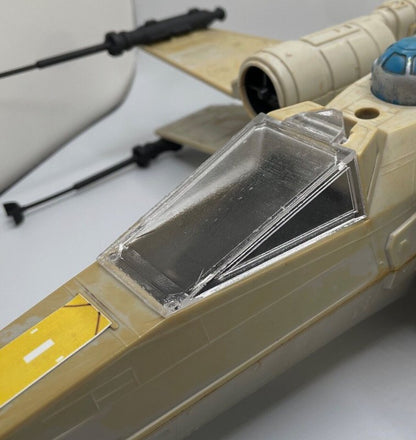 Vintage Star Wars X Wing fighter Canopy Glass Reproduction Part 1978 Kenner Toys - MadeLikeOld